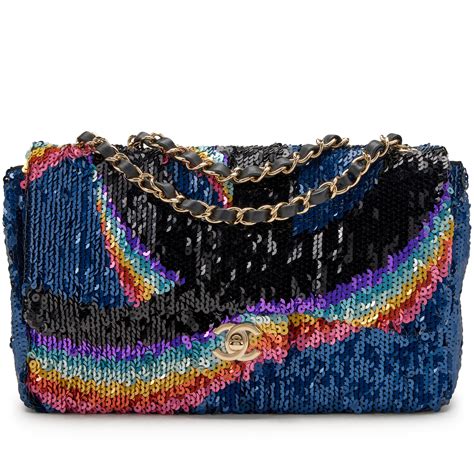 chanel sequin flap bag|Chanel sequin bag 2021.